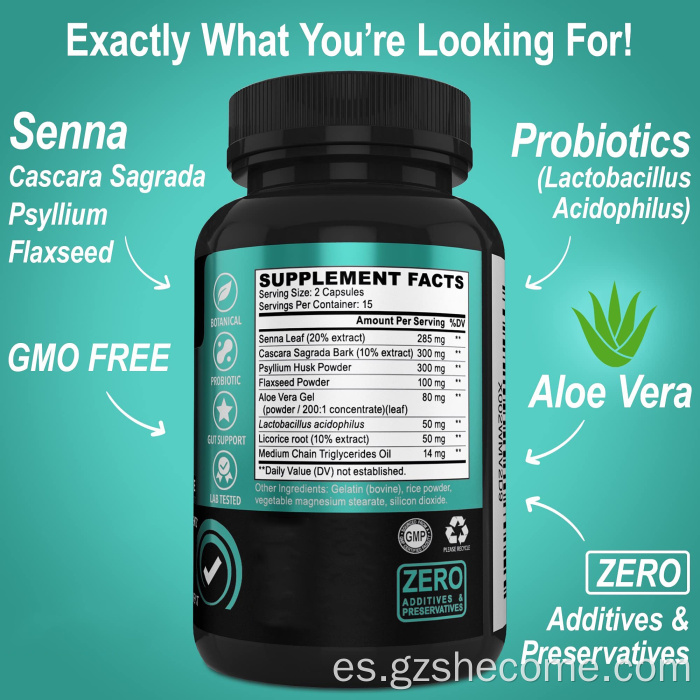 Cápsulas de suplemento de desintoxicación avanzada y de colon OEM